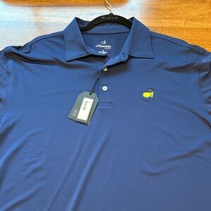 Men's Masters Blue Polo Shirt Size Medium